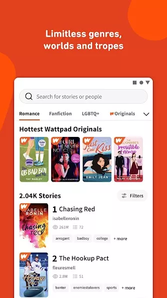 Wattpad screenshot