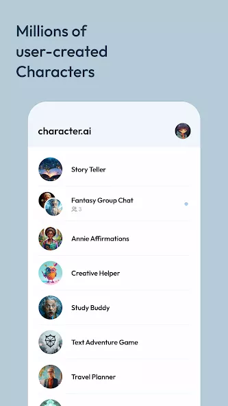 Character AI screenshot