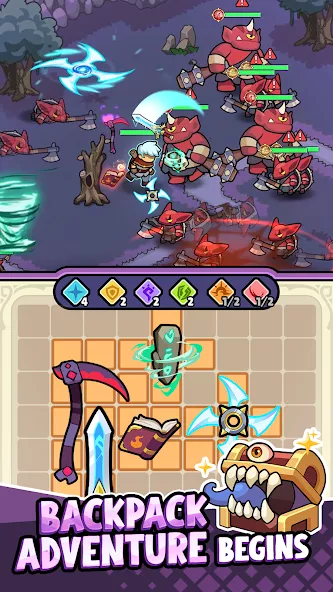 Backpack Legends Adventure RPG screenshot